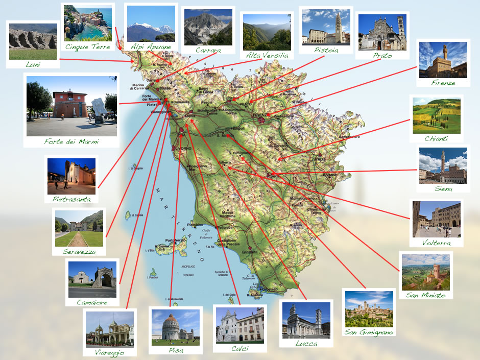 Toscana e sue località turistiche