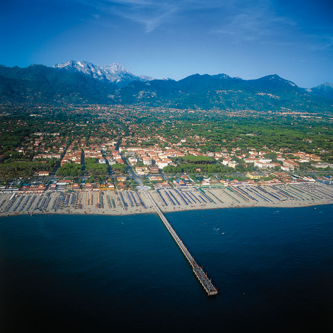 Forte dei Marmi seen from above